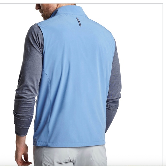 NWT Peter Millar Men's Brook Blue Contour Vest Wind & Water Resist Small - Picture 2 of 15